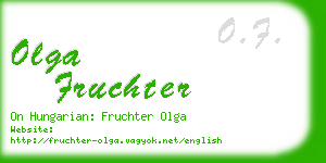 olga fruchter business card